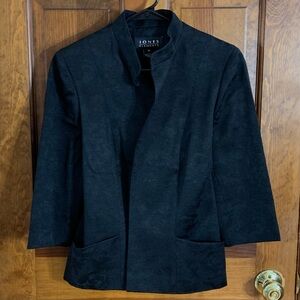 Jones Elements Black Embellished Kimono Asian Inspired Jacket Women Sz 12 NWT!